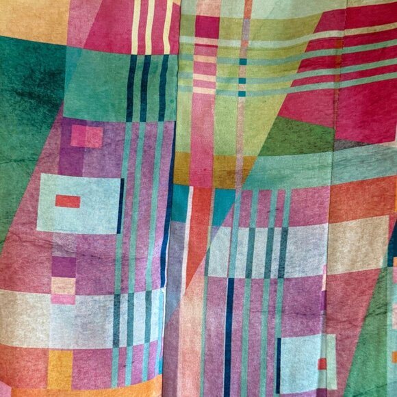 Vilagallo Geometric Shift Dress Multicolor | Size 38 (US 6-8) | Bold Print - Picture 6 of 7